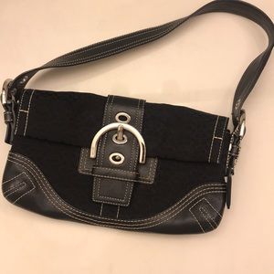 Coach Black Small Handbag, silver buckles